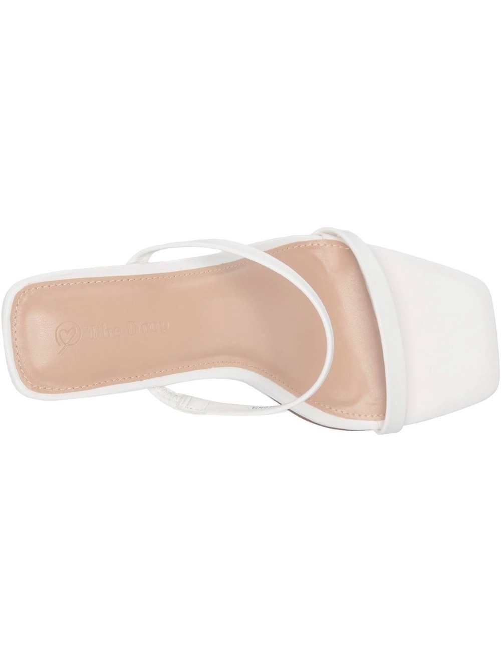White Double-Strap Block Heel Mule - Picture 9 of 9